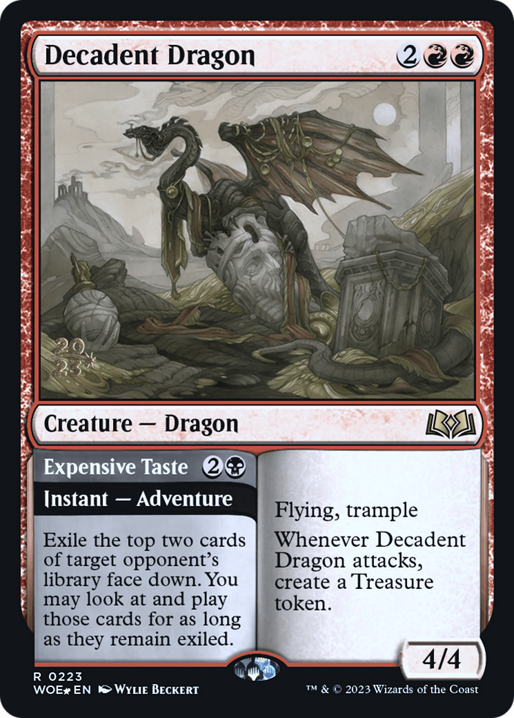 Decadent Dragon [Wilds of Eldraine Promos] Foil