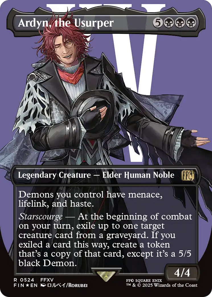 Ardyn, the Usurper (0524) (Borderless) (Surge Foil) - FINAL FANTASY Foil