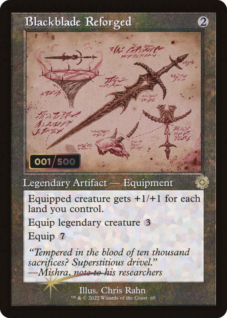 Blackblade Reforged (Schematic) (Serial Numbered) - The Brothers' War Retro Artifacts Foil