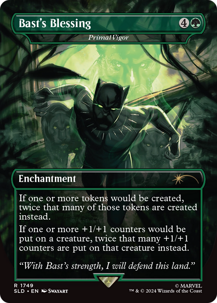 Bast's Blessing - Primal Vigor [Secret Lair Drop] / Bast's Blessing (Borderless)
