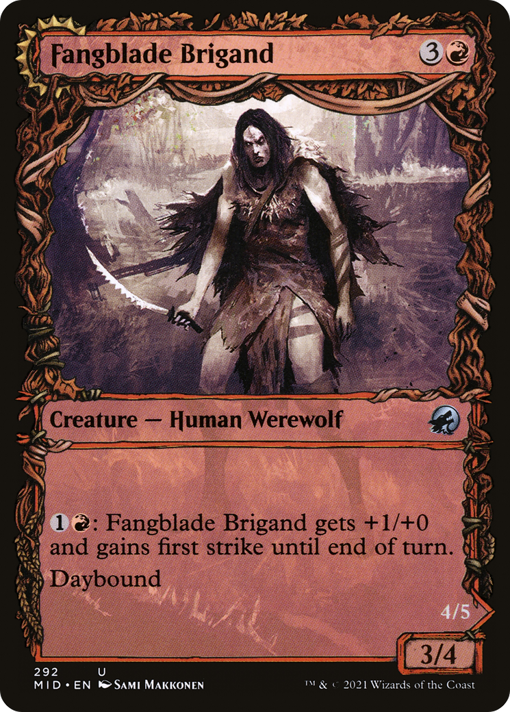 Fangblade Brigand (Showcase): (Showcase, Double Faced Transform) [Innistrad: Midnight Hunt]