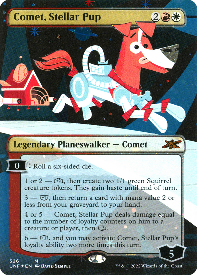 Comet, Stellar Pup (Borderless) (Galaxy Foil) [Unfinity] Foil