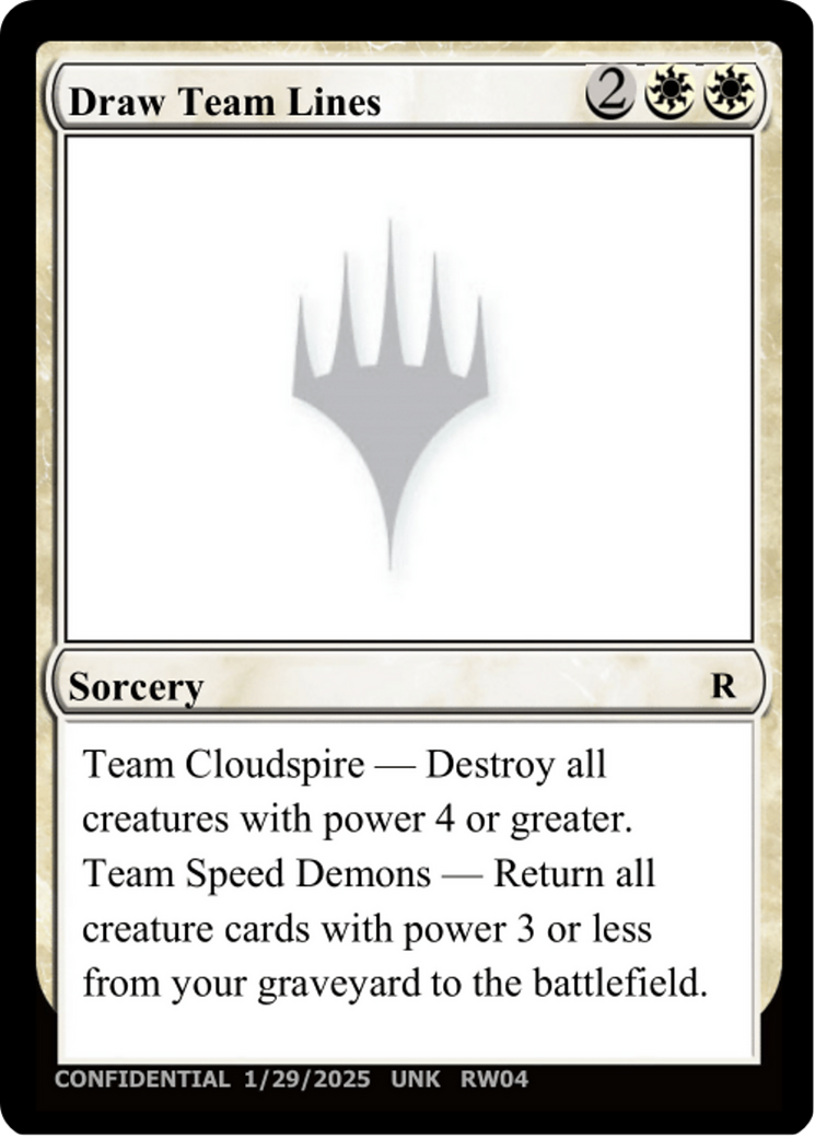 Draw Team Lines [Un-Known Event Playtest Cards]