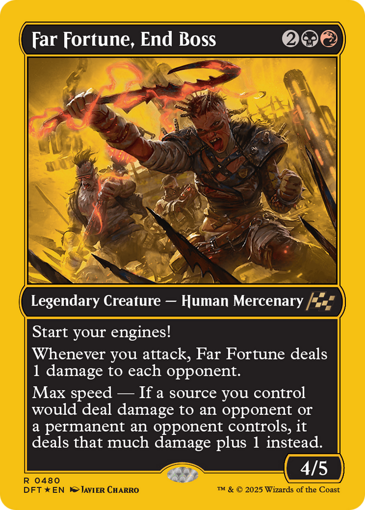 Far Fortune, End Boss (First-Place Foil) [Aetherdrift] Foil