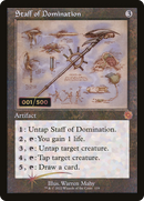 Staff of Domination (Schematic) (Serial Numbered) - [The Brothers' War Retro Artifacts] Foil