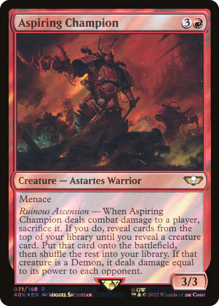 Aspiring Champion (Surge Foil) - Warhammer 40,000 Commander Foil