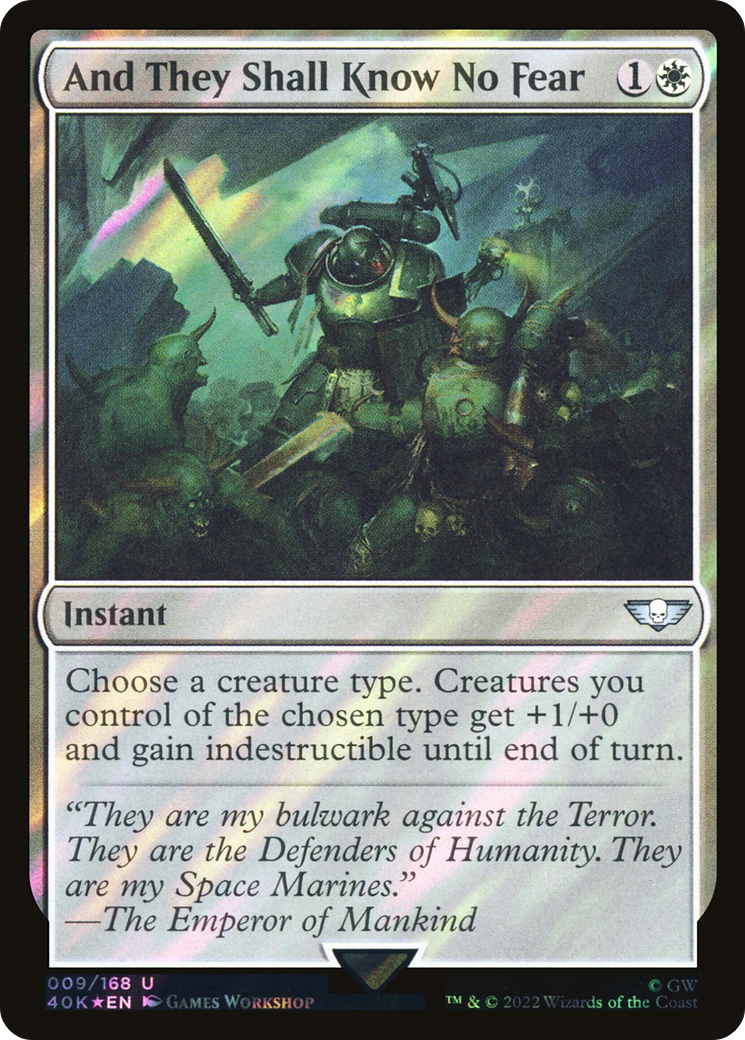 And They Shall Know No Fear (Surge Foil) - Warhammer 40,000 Commander Foil