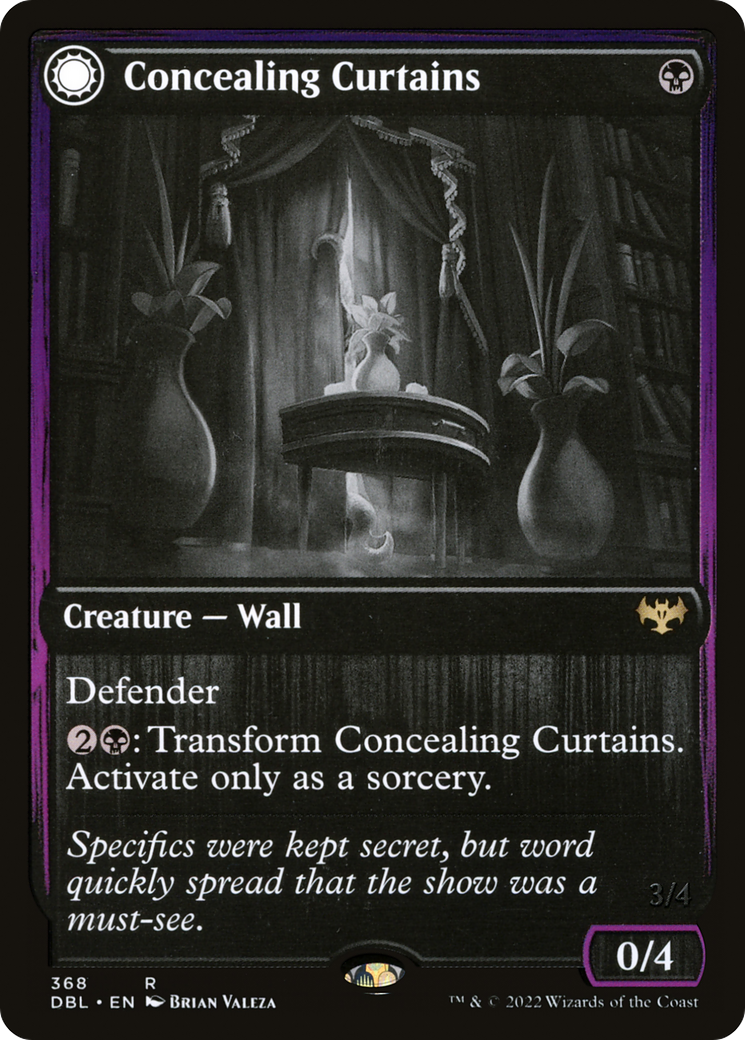 Concealing Curtains: (Double Faced Transform) [Innistrad: Double Feature]