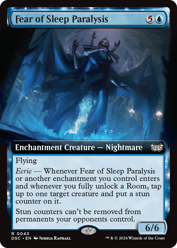 Fear of Sleep Paralysis (Extended Art): (Extended Art, enchantment) [Duskmourn: House of Horror Commander]