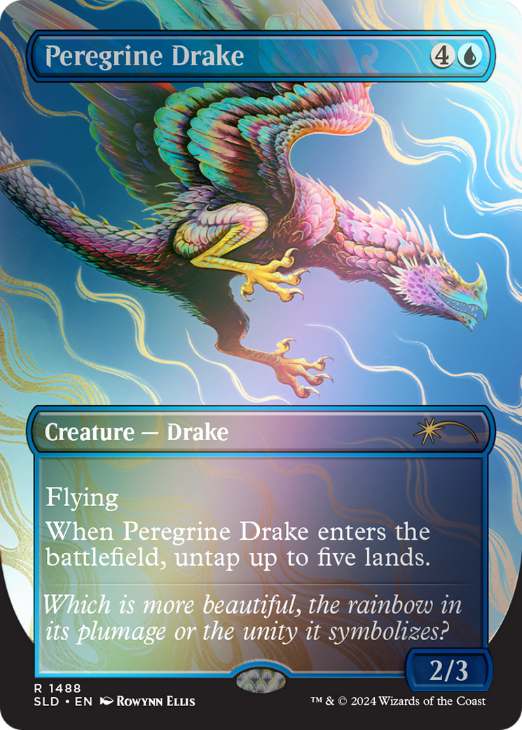 Peregrine Drake (Rainbow Foil) [Secret Lair Drop] (Borderless) Foil