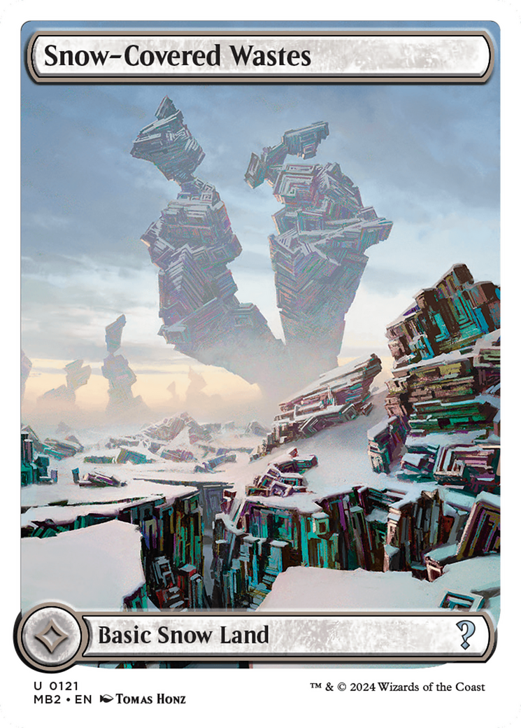 Snow-Covered Wastes (White Border) - [Mystery Booster 2]: (snow)