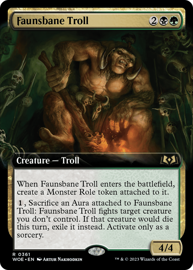 Faunsbane Troll (Extended Art): (Extended Art) [Wilds of Eldraine]