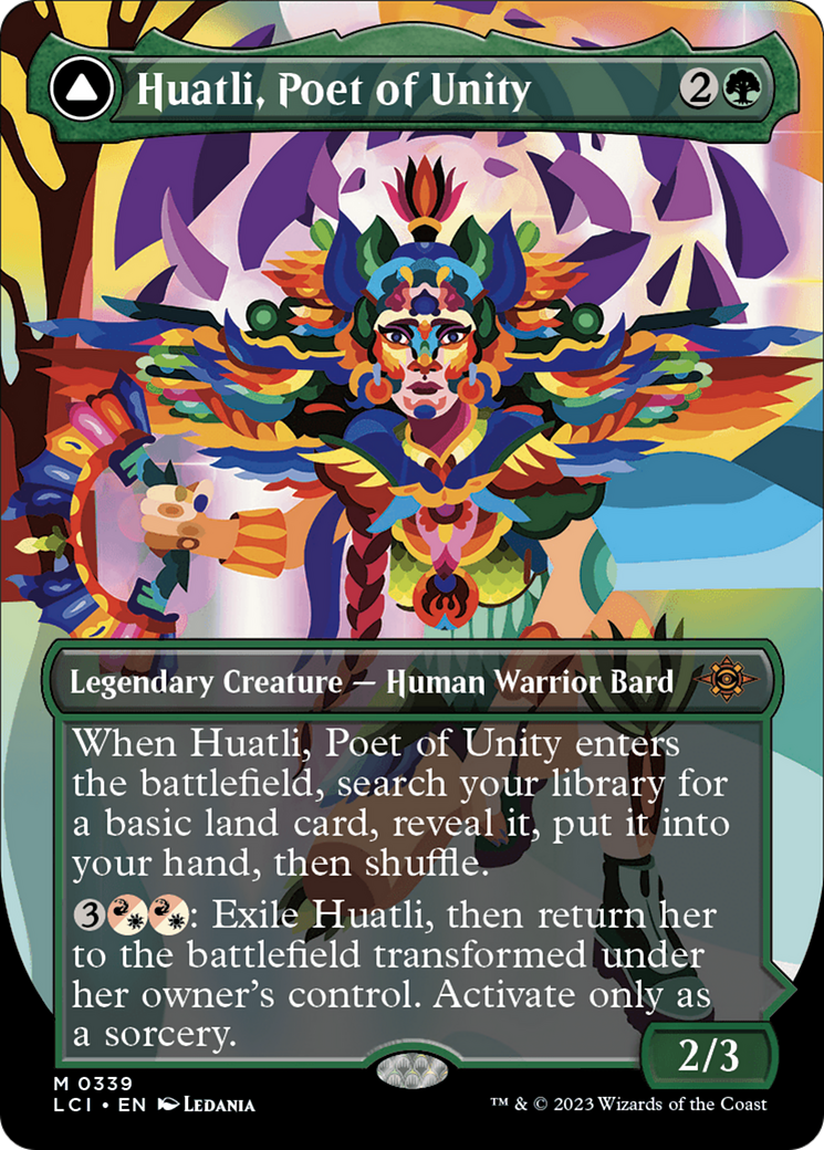 Huatli, Poet of Unity (Borderless) [The Lost Caverns of Ixalan]