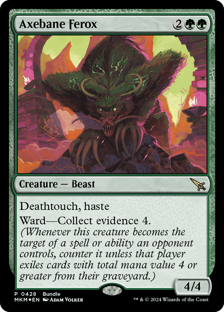 Axebane Ferox (MKM Bundle) - Murders at Karlov Manor Foil