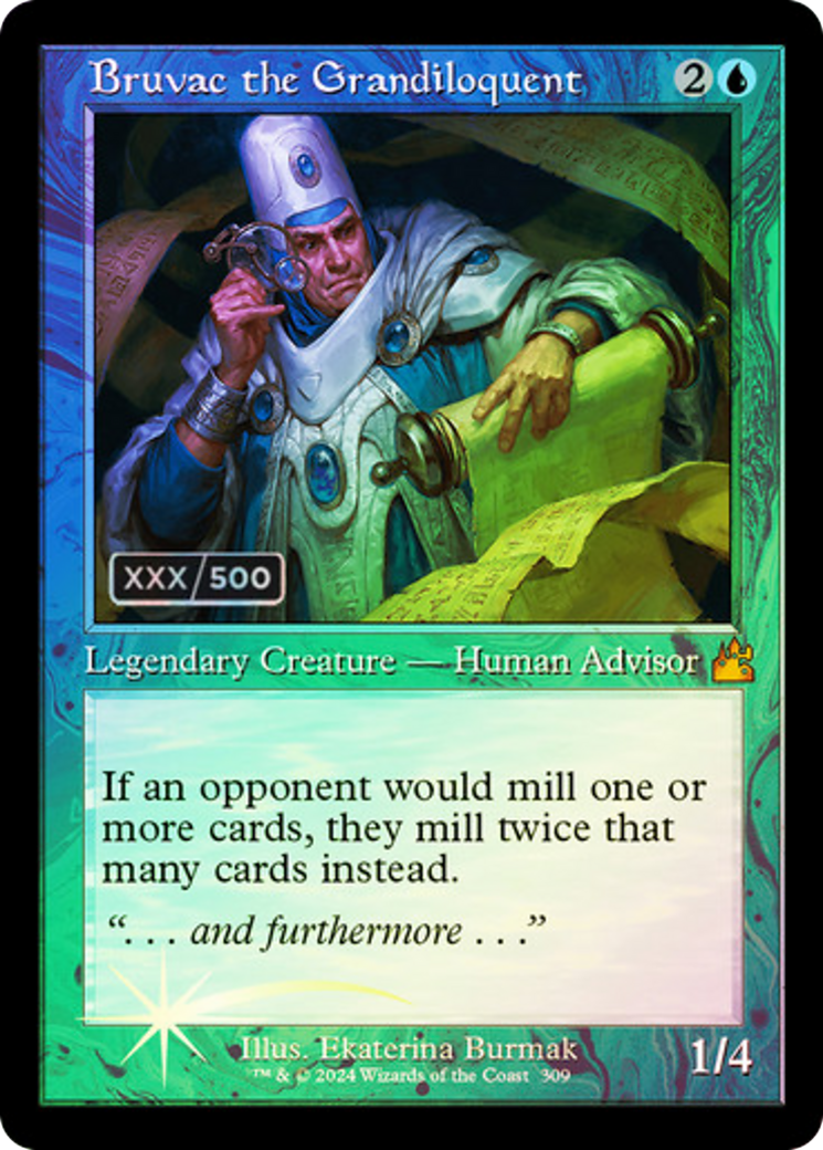 Bruvac the Grandiloquent (Retro Frame) (Serial Numbered) - Ravnica Remastered Foil