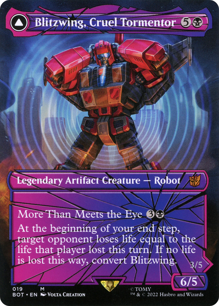 Blitzwing, Cruel Tormentor (Shattered Glass) - Transformers: (convertdfc, shatteredglass) (Borderless)