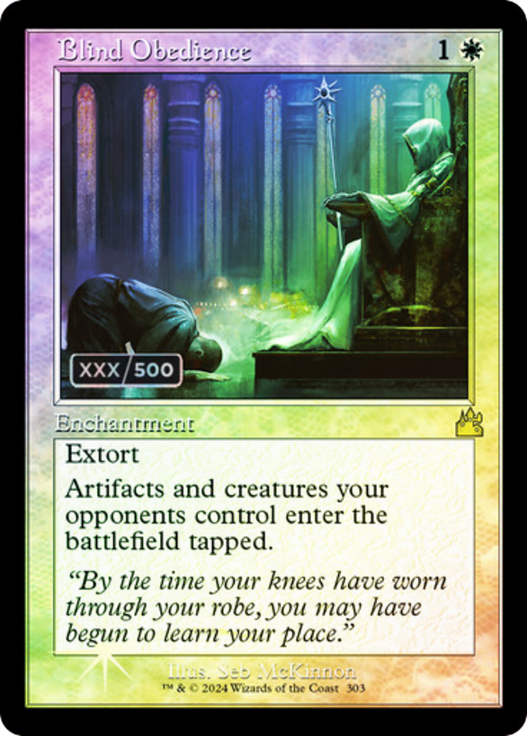 Blind Obedience (Retro Frame) (Serial Numbered) - Ravnica Remastered Foil