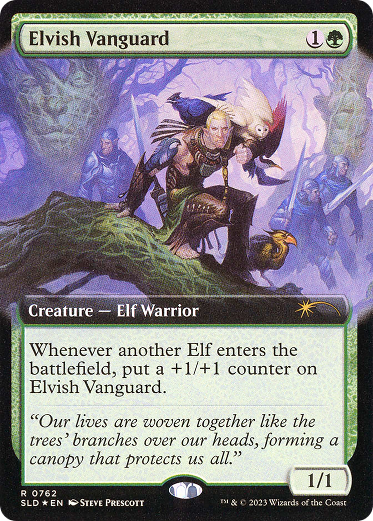 Elvish Vanguard (Extended Art) [Secret Lair Drop]: (Extended Art) Foil