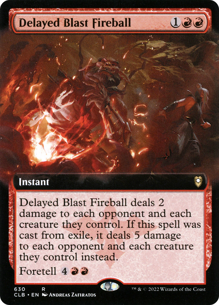 Delayed Blast Fireball (Extended Art): (Extended Art) [Commander Legends: Battle for Baldur's Gate]