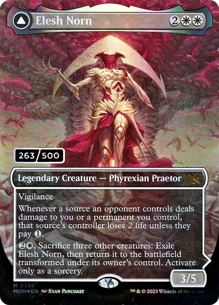 Elesh Norn (Serial Numbered) (Borderless) [March of the Machine] Foil