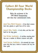 1997 World Championships Ad [World Championship Decks 1997]