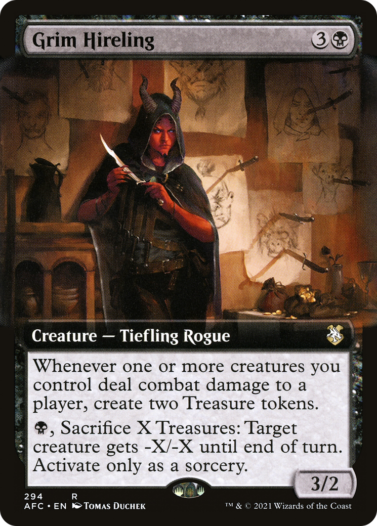 Grim Hireling (Extended Art): (Extended Art) [Forgotten Realms Commander]