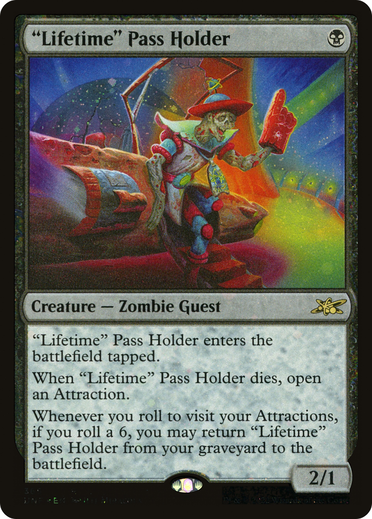 "Lifetime" Pass Holder (Galaxy Foil) - Unfinity Foil