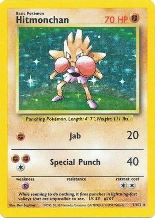 Hitmonchan 007 [Base Set]  - Holofoil