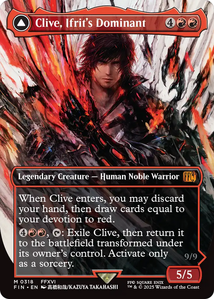 Clive, Ifrit's Dominant (0318) (Borderless): (enchantment) [FINAL FANTASY]
