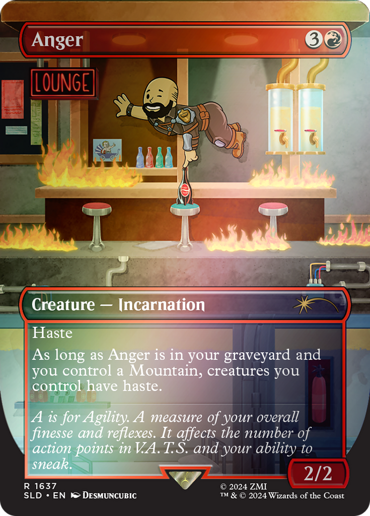 Anger (Rainbow Foil) - Secret Lair Drop (Borderless) Foil