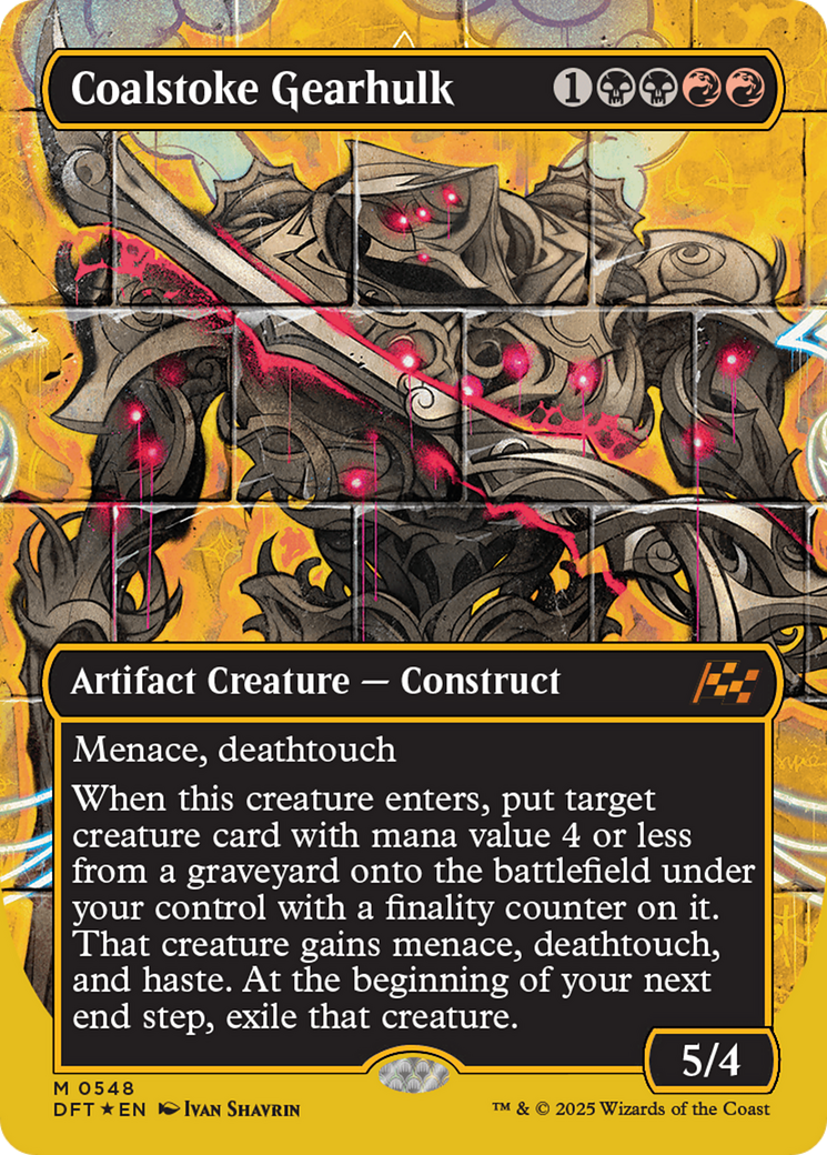 Coalstoke Gearhulk (Borderless) (First-Place Foil) [Aetherdrift] Foil