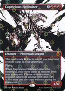 Capricious Hellraiser (Showcase) (Step-and-Compleat Foil) - Phyrexia: All Will Be One: (Showcase) (Borderless) Foil