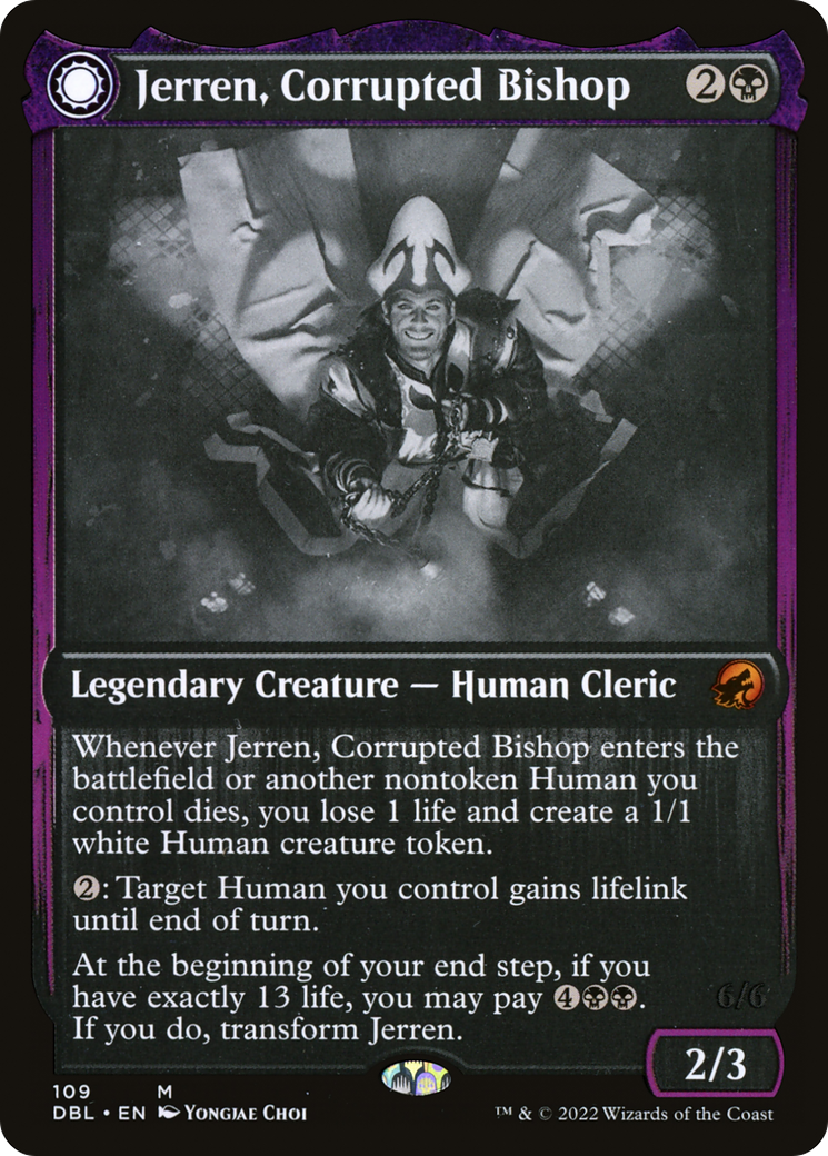 Jerren, Corrupted Bishop - [Innistrad: Double Feature]: (Double Faced Transform)