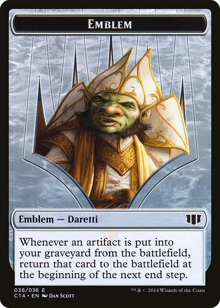 Emblem - Daretti, Scrap Savant // Tuktuk the Returned Token [Commander 2014 Tokens]