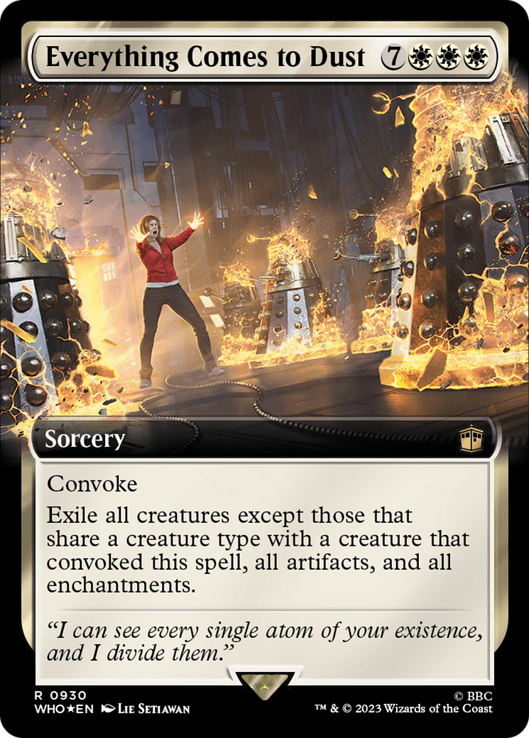 Everything Comes to Dust (Extended Art) (Surge Foil): (Extended Art) [Doctor Who] Foil