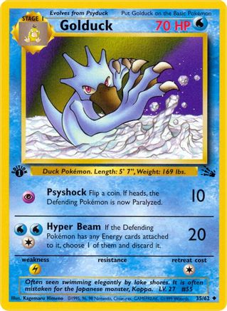 Golduck - 35/62 [WOTC Fossil] - 1st Edition