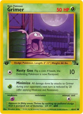 Grimer - 48/62 [WOTC Fossil] - 1st Edition