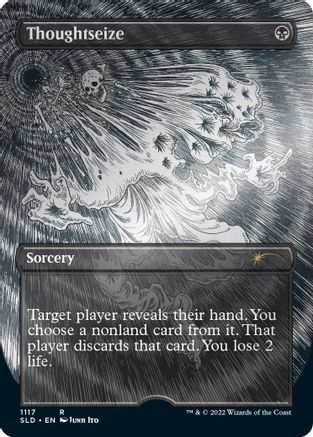 Thoughtseize (Borderless) (Foil Etched) [Secret Lair Drop Series] Foil