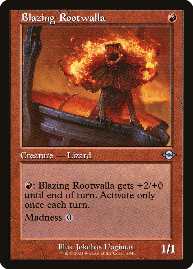 Blazing Rootwalla (Retro Frame) - Modern Horizons 2