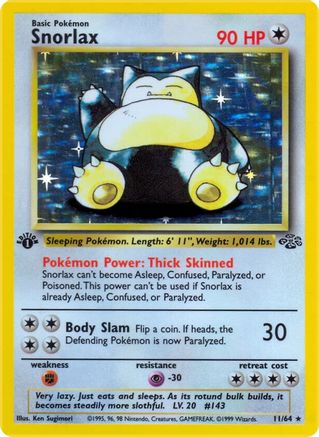 Snorlax (11) (11) 011  - Unlimited Holofoil Jungle - Holo Rare