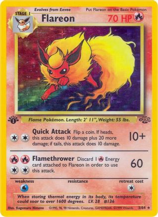 Flareon (3) (3) 003  - Unlimited Holofoil Jungle - Holo Rare