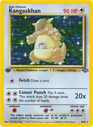 Kangaskhan (5) (5) 005  - Unlimited Holofoil Jungle - Holo Rare