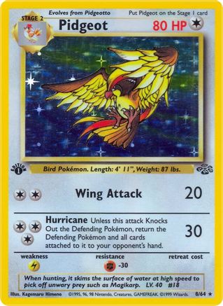 Pidgeot (8) (8) 008  - Unlimited Holofoil Jungle - Holo Rare