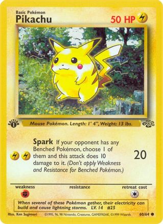 Pikachu - 60/64 [WOTC Jungle] - 1st Edition