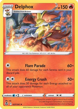 Delphox 027 [SWSH12 Silver Tempest]