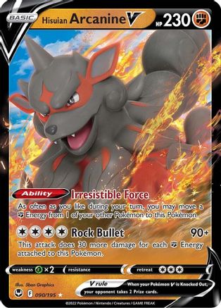 Hisuian Arcanine V - 90/195 [SWSH12 Silver Tempest] - Holofoil