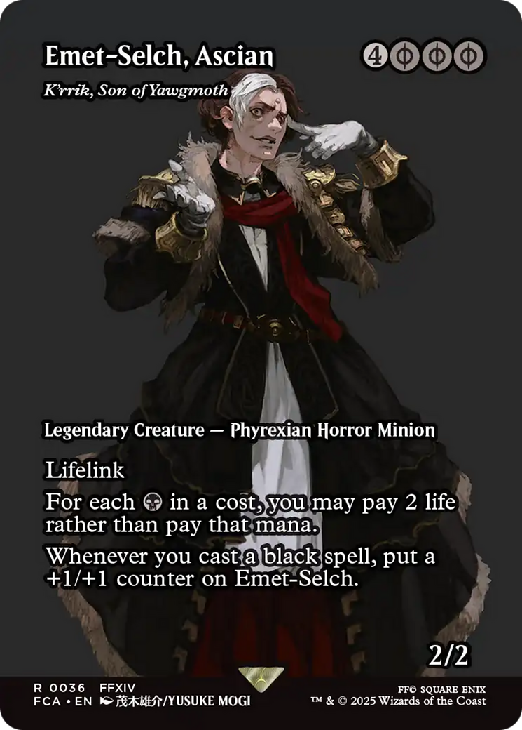 Emet-Selch, Ascian - K'rrik, Son of Yawgmoth (Showcase) (Borderless) [FINAL FANTASY: Through the Ages] / Emet-Selch, Ascian