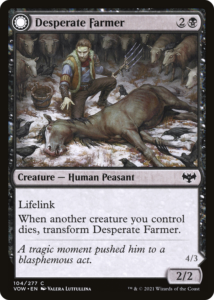 Desperate Farmer: (Double Faced Transform) [Innistrad: Crimson Vow]