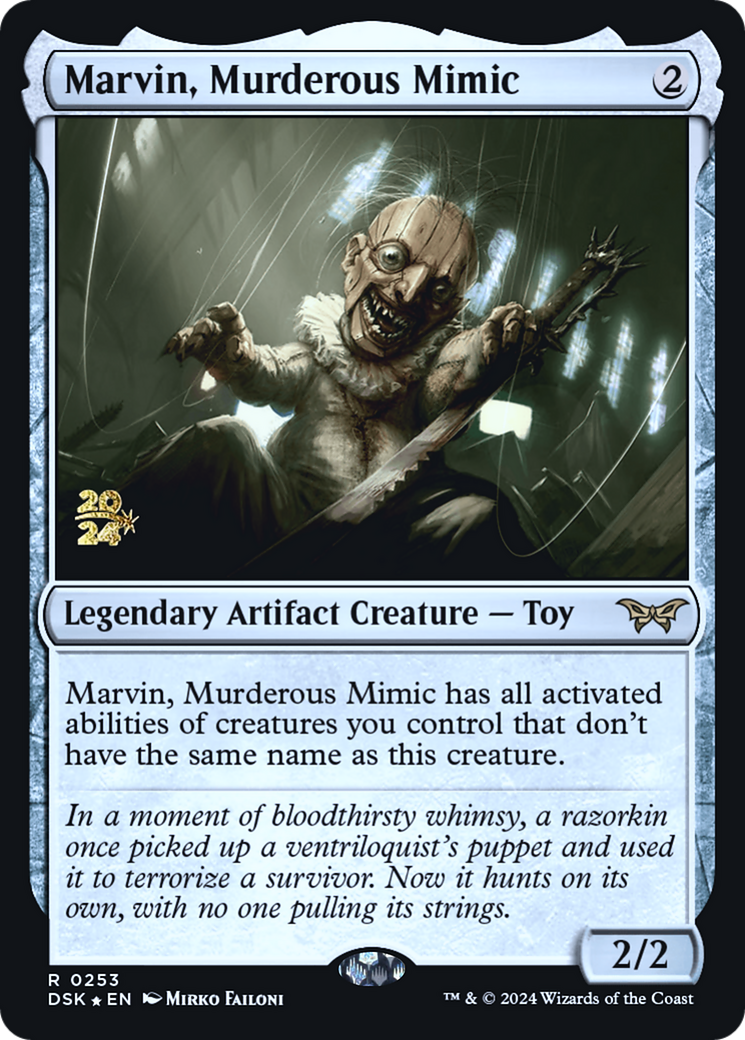 Marvin, Murderous Mimic [Duskmourn: House of Horror Promos] Foil