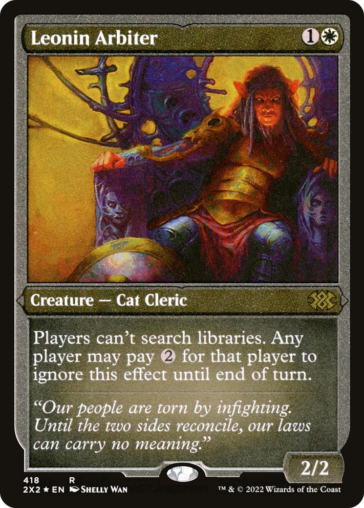 Leonin Arbiter (Foil Etched) - [Double Masters 2022] Foil